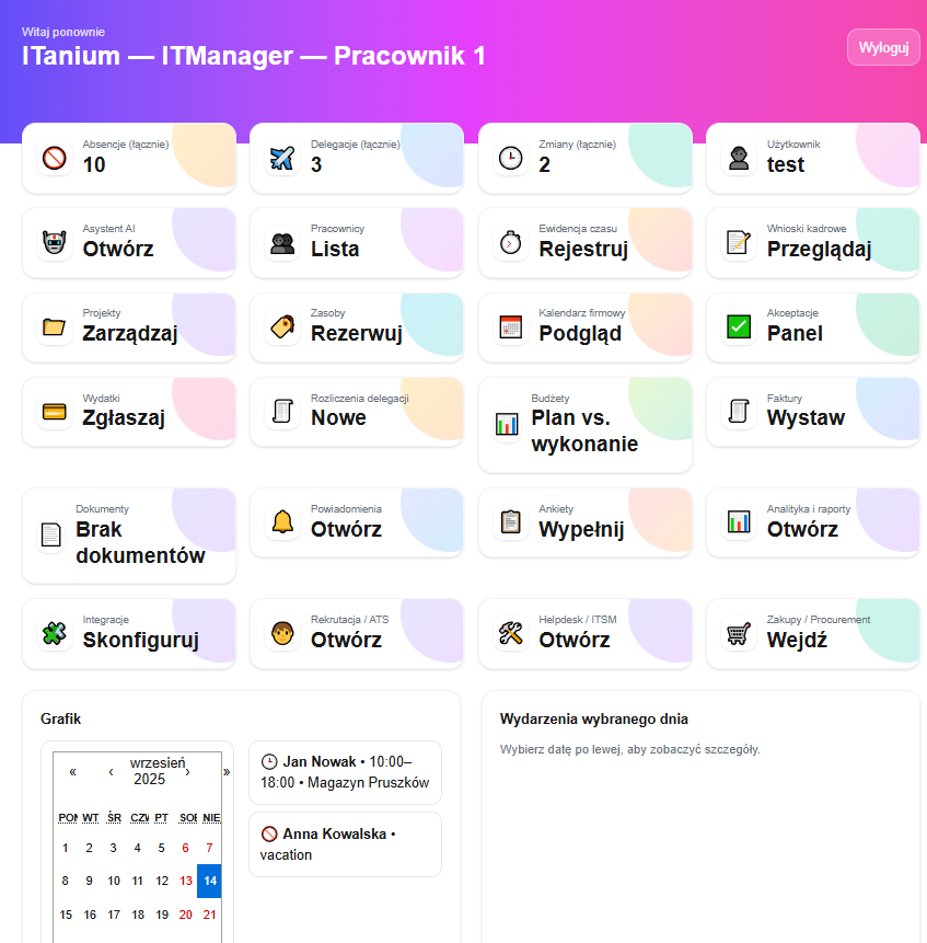 Podgląd ITManager — slajd 1